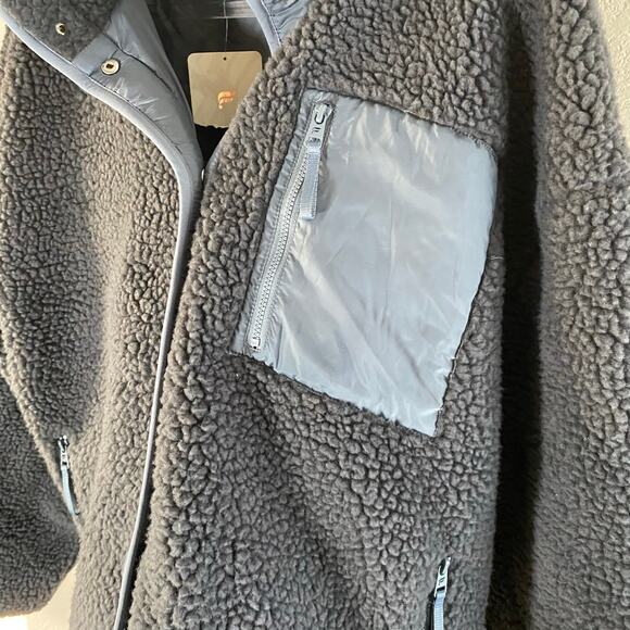 Fabletics women's gray sherpa jacket size L - Picture 8 of 10